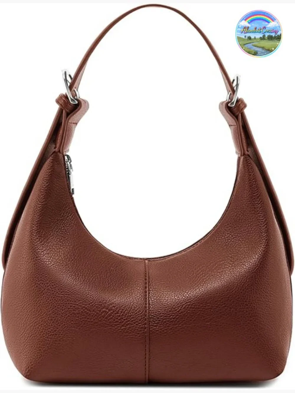 Soft Faux Leather Crescent Hobo Bag Crossbody Shoulder Tote